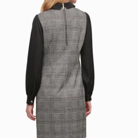 Tommy Hilfiger Woman's Houndstooth Peter Pan Collar Dress - Picture 5 of 5